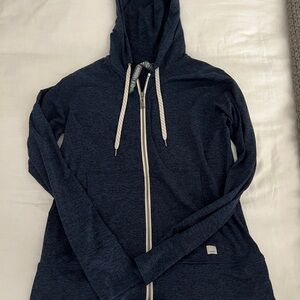 Vuori Halo Performance Navy Blue Zip-Up Hoodie